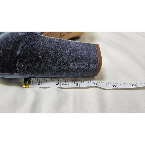 Sam Edelman Women's Blue/Gray Velvet Ankle Boots with 4" Block Heels Size 9 - Picture 6 of 7